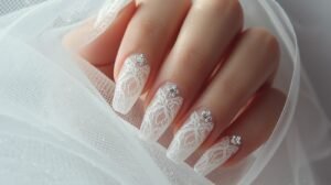 10 stunning 3D Swarovski bridal nail designs