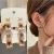 CUTE RABBIT EARRINGS | Korean Style Cartoon Plush Rabbit Bow Earrings for Women Girls – 1 Pair (Random color)